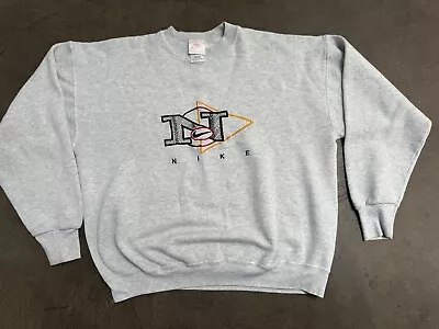 Vintage Nike Spell Out Logo Crewneck Sweatshirt XL Made In USA • $40