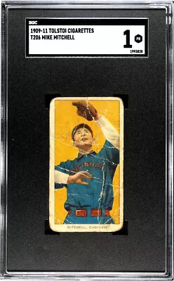 1909 T206 Mike Mitchell Tolstoi SGC 1 • $194.99