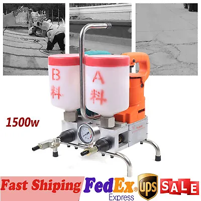 Electric Epoxy / Polyurethane Foam Injection Pump Grouting Steel Machine 1500W • $391.40