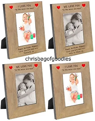 £20.50 • Buy PERSONALISED I LOVE YOU TO THE MOON And BACK Photo FRAME Gifts Presents For Her 