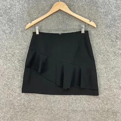 Kookai Womens Mini Skirt Size 36 Black A-Line Short Length Zip 13015 • $15.16