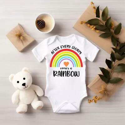 After Every Storm There Rainbow Baby Vest 0 To 3 Months • £6.50