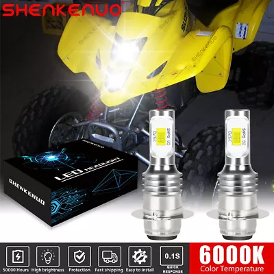 For Suzuki LTZ 400 Z400 QUADSPORT 2003–2008 - 6000K LED HeadLight Bulb White H6M • $16.99