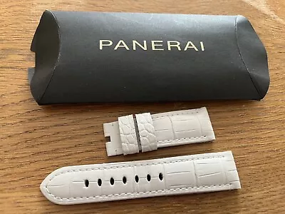 OFFICINE PANERAI OEM 24mm WHITE CROC STRAP FOR TANG BUCKLE • £159.99
