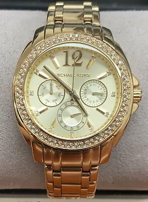 Michael Kors MK5691 Cameron Gold Tone Dial Gold Tone Stainless Women's Watch • $115