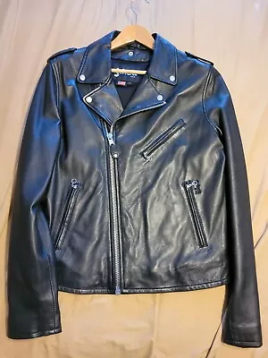 Schott Men's Leather Jacket Perfecto LC1140 Black Medium (EU Large) EUC • $300