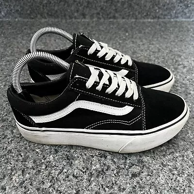 Vans Old Skool Black & White Platform Shoes Sneakers | Women’s Size 7 • $29.99