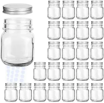 4 Oz Mini Jars With Lids Perfect For Mason Canning Favor DIY Spice Jam Jars • $48.76