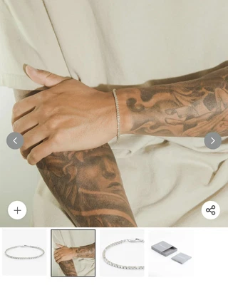 £15.99 • Buy 2.5MM MICRO TENNIS BRACELET - WHITE GOLD Size 8”