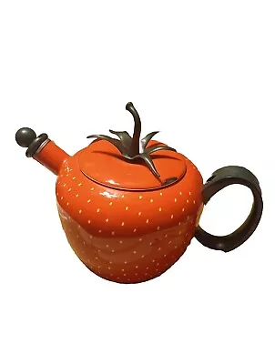 Charming Vintage Copco Strawberry Enamel Tea Kettle.   • $10