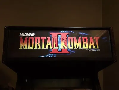 Mortal Kombat 2 Arcade Marquee Midway MK2 MKII Translight Header Sign Backlit • $29