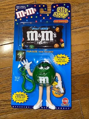 RARE Collectible M&M's Clip Alongs Green Lady Candy Dispenser 2000 • $4