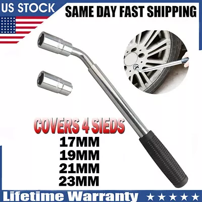 4 Way Extendable Tire Wheel Nut Wrench Telescoping Lug Wrench 17/19/21/23MM • $17.99