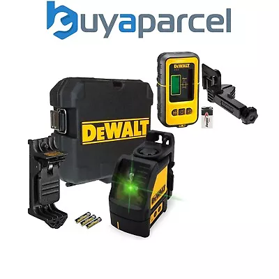 Dewalt DW088CG Green Cross Line Laser Level Self Levelling + Detector DE0892G  • £235.19