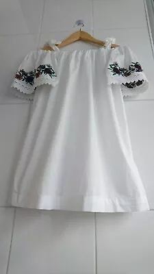 £8.99 • Buy Topshop Poplin Embroidered Bardot Dress Beach Cover Up