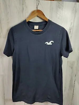 Hollister Crewneck Embroidered Logo T-shirt SS Dark Blue Men's Medium • $8