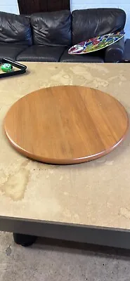 £2.32 • Buy Lazy Susan Rotating Board Round Wooden Tray Turntable Pizza Serving Board Solid