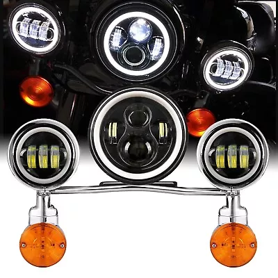 7  LED Headlight Passing Light Bar For Suzuki Boulevard C109R C50 C90 S 40 50 83 • $195.99