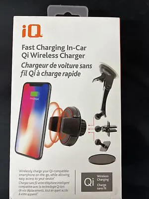 IQ Fast Charging In-Car Qi Wireless Charger Windshield Mount Option • $12.99