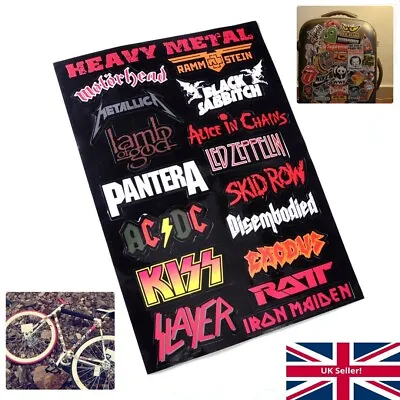 £3.25 • Buy Vinyl Heavy Metal  Band Logo Decal Rock Music Luggage Tablet Laptop Mug Stickers