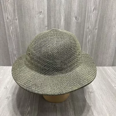 Vintage Sun-Fari By Wesco Straw Safari Hat Amherst N.H. USA Made Garden Green • $23