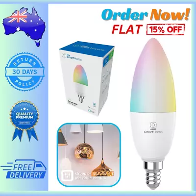 Laser WiFi Smart RGBW Dimmable LED Bulb E14 Google Home Alexa • $10.67