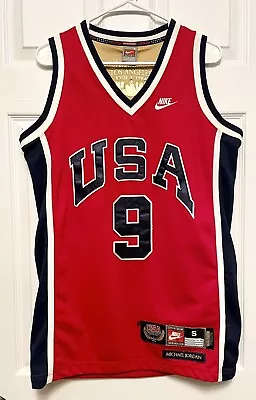 Michael Jordan Nike 1984 Red Olympic USA Legends #9 Jersey Sz. S Dream Team • $120