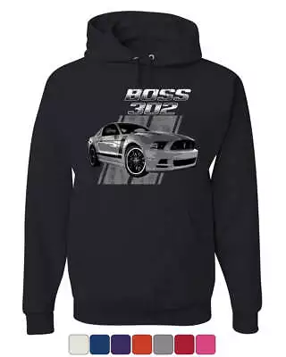 Ford Mustang Boss 302 Hoodie 50 Years Anniversary Muscle Car Sweatshirt • $33.73