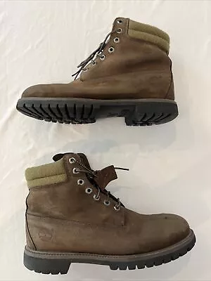 Timberland 6-Inch Premium Waterproof Dark Chocolate Nubuck Brown Mens Size 10.5 • $60