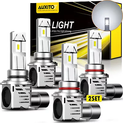 8x 9005 AUXITO 9006 Headlight LED Combo Kit Bulb High Low Super Beam White • $201.98