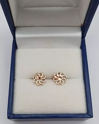 REAL ROSE Gold Earrings 14K/585 • £73