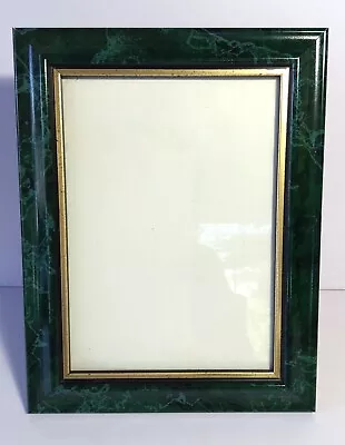 Green Faux Marble 5x7 Photo Frame Hard Plastic Free-Standing Picture Frame • $16.99