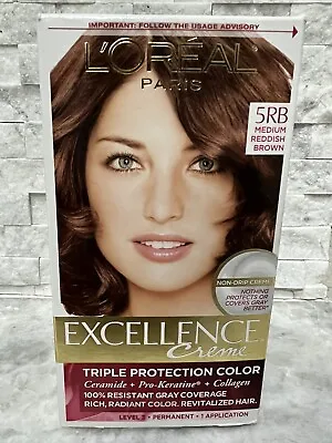 L'Oreal Paris Excellence Creme Permanent Hair Color 5RB MEDIUM REDDISH BROWN • $14.50