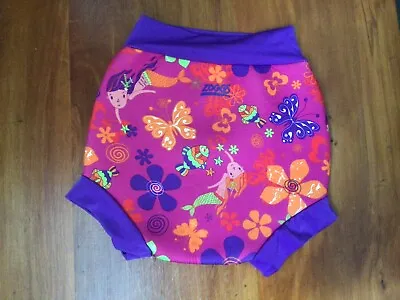 Girls Zoggs Mermaid Pattern Pink/ Purple Neoprene  Nappy Swim Pants Size 18mths+ • £5.17