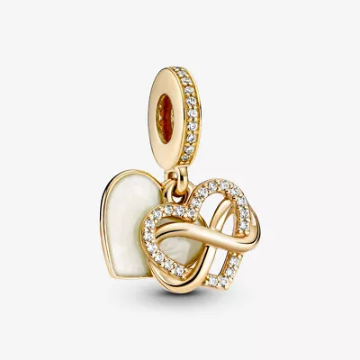 PANDORA Sparkling Infinity Heart Dangle Charm - 759516C01 • £24.62