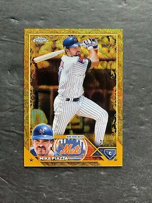 2023 Topps Chrome Gilded Mike Piazza Wave Gold Etch /75 #31 Mets • $0.99
