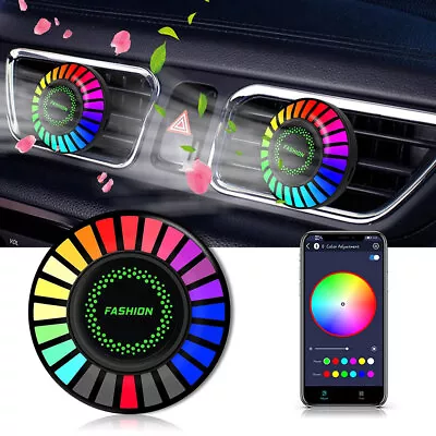 Car Parts Air Freshener W/ LED Atmosphere Fragrance RGB Strip Sound Control Lamp • $12.89