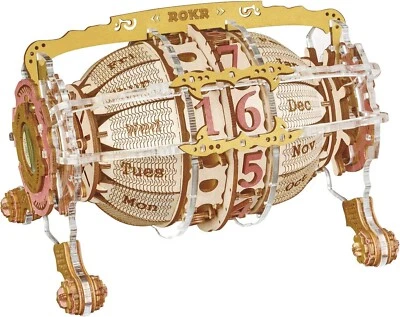£27.99 • Buy Robotime 3D Wooden Puzzle Time Engine Calendar DIY Mechanical Model Xmas Gift