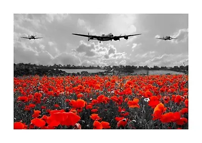 £34.95 • Buy Lancaster Spitfire & Hurricane 2 A4 Photograph Picture Poster Choice Of Frame