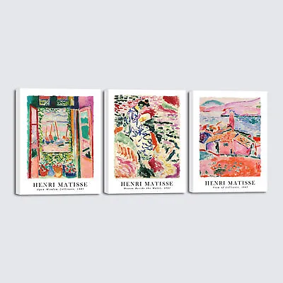 3 Piece Henri Mattise Art Abstract Colorful Matisse Posters Canvas Prints • $29.59