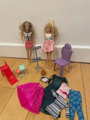 £8.99 • Buy Barbie Music Teacher Dolls Music Stand Chelsea Desk & Slide Clothes Lot School