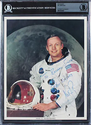 Neil Armstrong Apollo 11  Best Wishes  Signed 8x10 NASA Photo BAS Slabbed • $2799.99