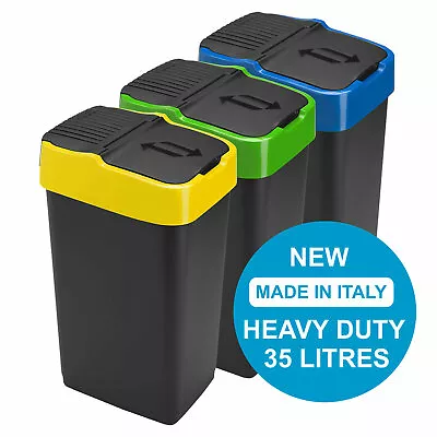 £13.99 • Buy 35L Plastic Swing Recycle Kitchen Rubbish Refuse Bin Waste Dustbin Home Office