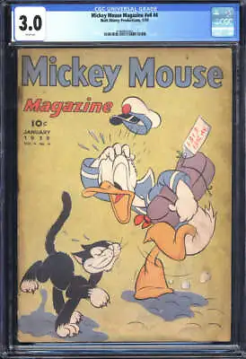 Mickey Mouse Magazine #v4 #4 Cgc 3.0 Cream Pages // Walt Disney Production 1939 • $200