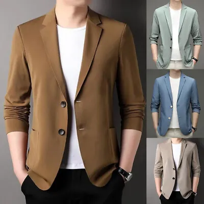 Men's Casual Slim Fit Business Formal Button Suit Blazer Coats Jackets Tops Man • $16.67