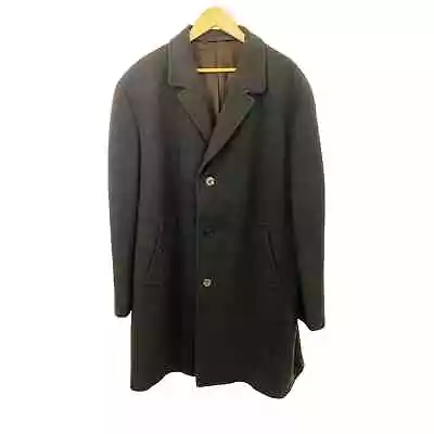 Burton Tailored Long Overcoat Men's Large Brown Bronze Trench Coat Vintage Y2k • $199.95