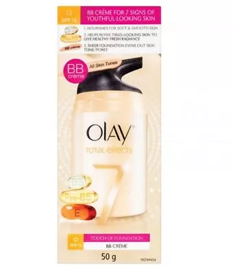 Olay 7-in-1 Total Effect BB Cream With A Touch Of Foundation SPF15 50g Exp Post • $26.90