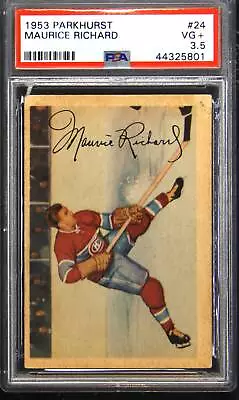 1953 Parkhurst #24 Maurice Richard PSA 3.5 • $799