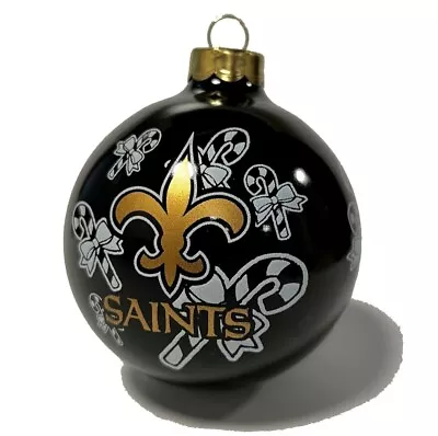 $15 • Buy 4 Pack New Orleans Saints 3  Glass Ball Xmas Christmas Ornaments Free Ship