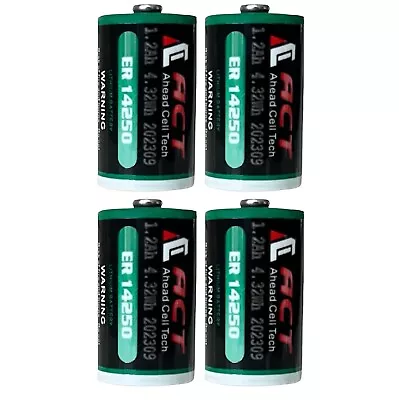 ER14250 Batteries (4 Pack) LS14250 Half 1/2 AA 3.6v 1200mAh Garage/Gate ACT UK • £11.99